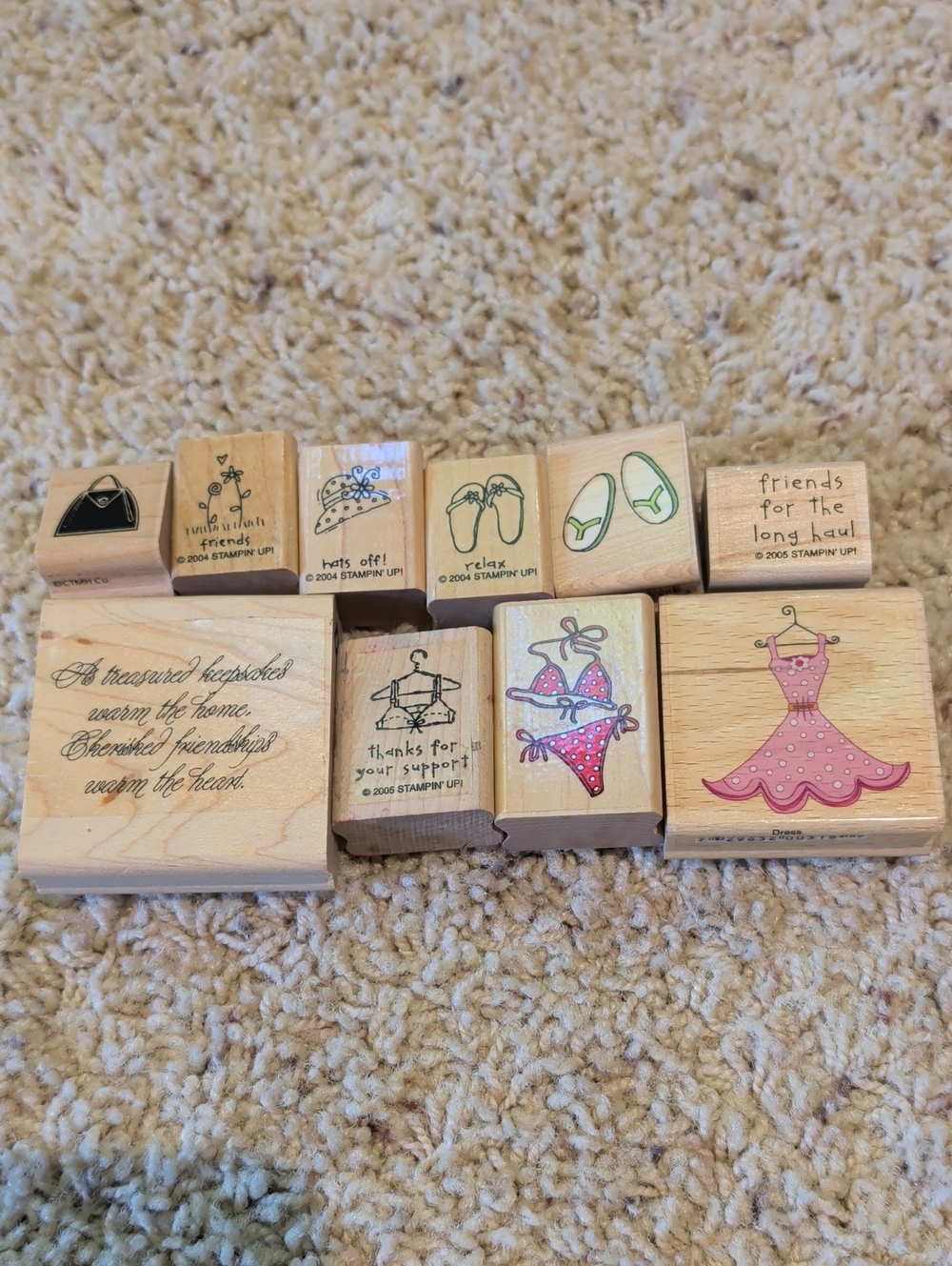 Dress & Accessories Wooden Stamps